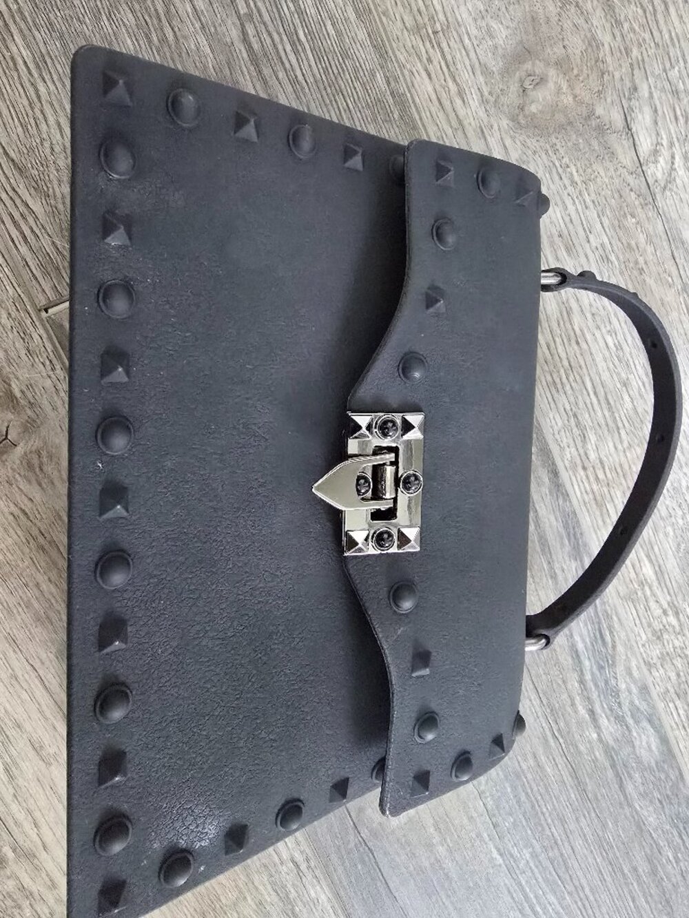 Black PVC Purse Valentino Lookalike
